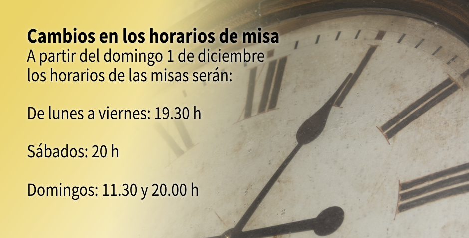 Horarios de misa de diciembre